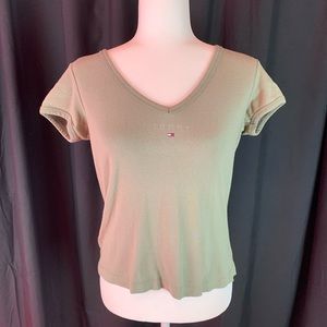 Tommy Hilfiger military green tee size L